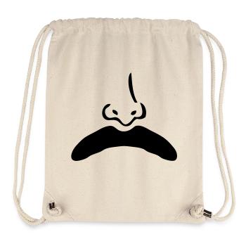 Schnurrbart Schnurrbart Nase nose1 - Stanley/Stella recycelter Gym Bag - Naturweiß - Vorne