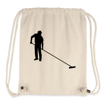 salt worker drawing of saunier salt marsh worker - Stanley/Stella Recycled Gym Bag - natural - Front