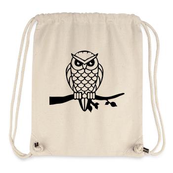 owl_001 - Sac à cordon recyclé Stanley/Stella - blanc naturel - Devant
