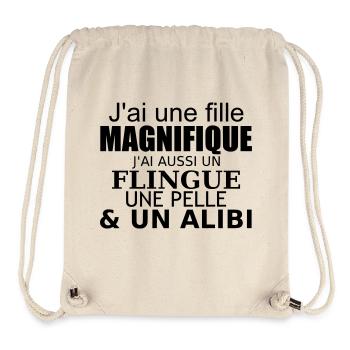j'ai une fille magnifique - Stanley/Stella Recycled Gym Bag - natural - Front
