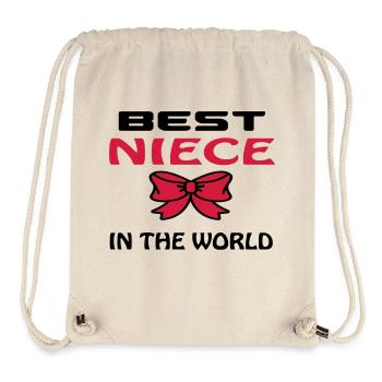 BEST NIECE IN THE WORLD - Sac à cordon recyclé Stanley/Stella - blanc naturel - Devant