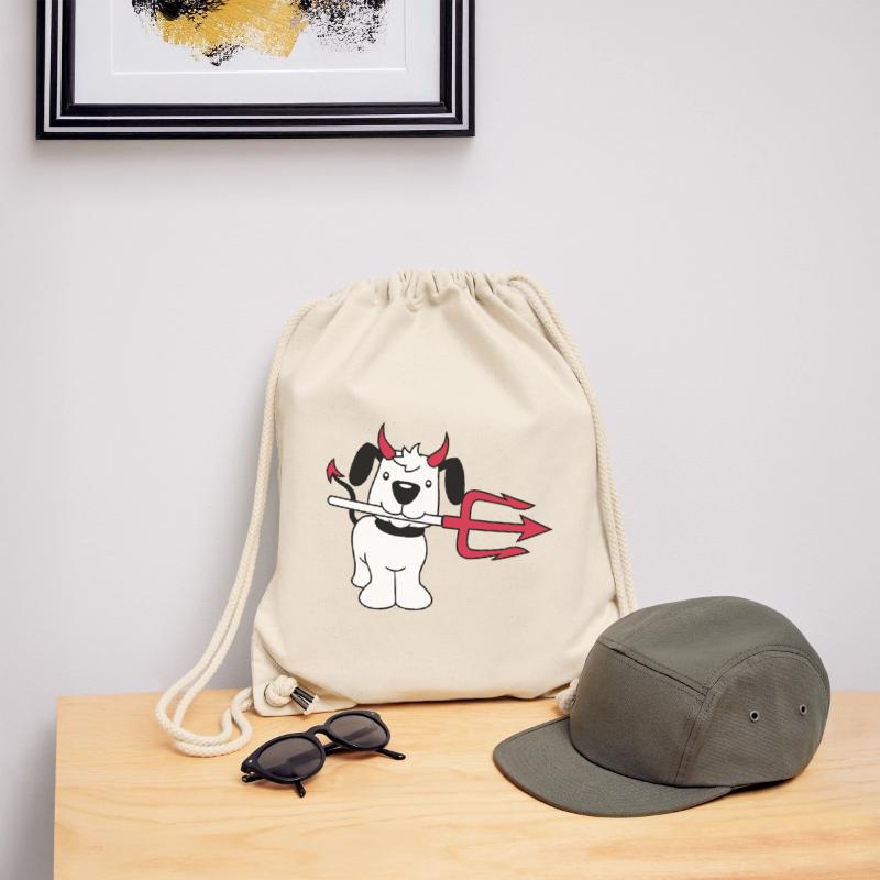 Dog Devil Satan Hell Evil Trident Horns Cool Stanley/Stella Recycled Gym Bag