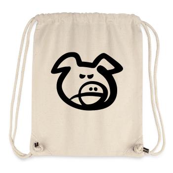 Pig head (vector) - Stanley/Stella Recycled Gym Bag - natural - Front