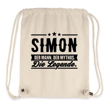 Man Myth Legend Simon - Sac à cordon recyclé Stanley/Stella - blanc naturel - Devant