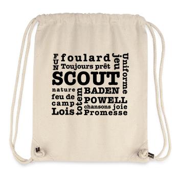 Scout Wörter - Stanley/Stella recycelter Gym Bag - Naturweiß - Vorne