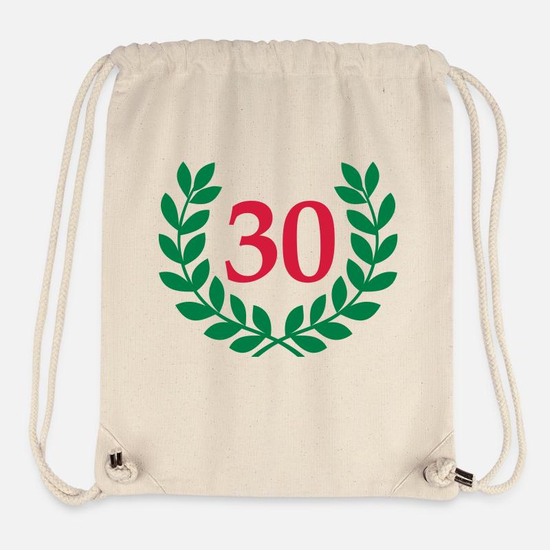 Anniversaire 30 ans - Sac à cordon recyclé Stanley/Stella - blanc naturel