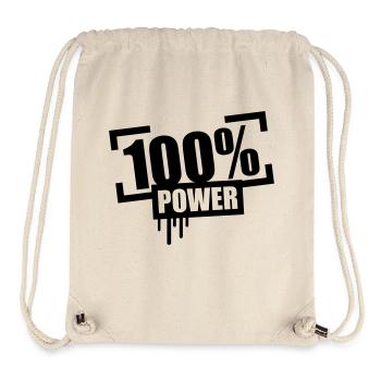 100 % de puissance Stempel - Sac à cordon recyclé Stanley/Stella - blanc naturel - Devant
