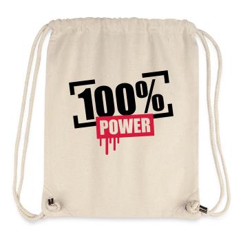 100 % de puissance Stempel - Sac à cordon recyclé Stanley/Stella - blanc naturel - Devant