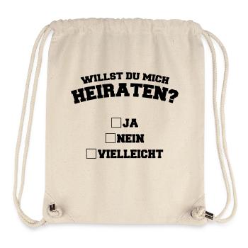 willst_du_mich_heiraten_1 - Stanley/Stella recycelter Gym Bag - Naturweiß - Vorne