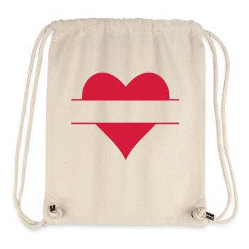 Herz Namensschild - Stanley/Stella recycelter Gym Bag - Naturweiß - Vorne