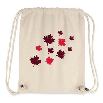 Feuilles d’érable - Sac à cordon recyclé Stanley/Stella - blanc naturel - Devant