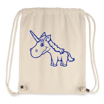 Einhorn Pink Süß Hübsch Freundlich Cartoon Pferd - Stanley/Stella recycelter Gym Bag - Naturweiß - Vorne