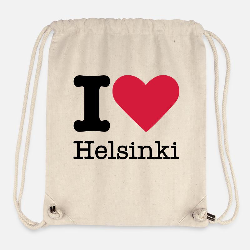 I Love Helsinki - Sac à cordon recyclé Stanley/Stella - blanc naturel