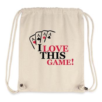 i love this game - Stanley/Stella Recycled Gym Bag - natural - Front