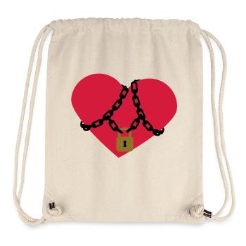 locked_heart - Stanley/Stella Recycled Gym Bag - natural - Front