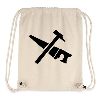 Säge Hammer - Stanley/Stella recycelter Gym Bag - Naturweiß - Vorne