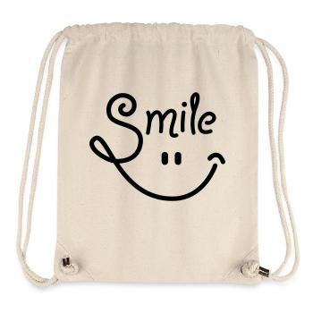 smile - smiley - smiling - lachen - Lachgesicht-1C - Stanley/Stella recycelter Gym Bag - Naturweiß - Vorne