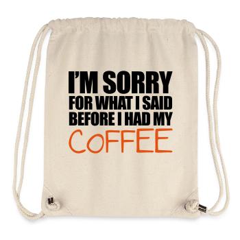 Coffee - Sac à cordon recyclé Stanley/Stella - blanc naturel - Devant