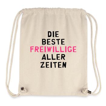 Freiwilliger - Freiwillige - Ehrenamt Solidarität - Stanley/Stella recycelter Gym Bag - Naturweiß - Vorne