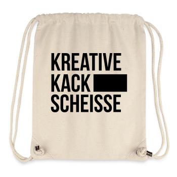 KREATIVE KACK SCHEISSE - Stanley/Stella recycelter Gym Bag - Naturweiß - Vorne