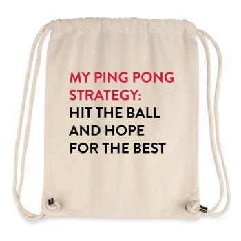 Ping Pong Strategy Shirt für Tischtennisspieler - Stanley/Stella recycelter Gym Bag - Naturweiß - Vorne