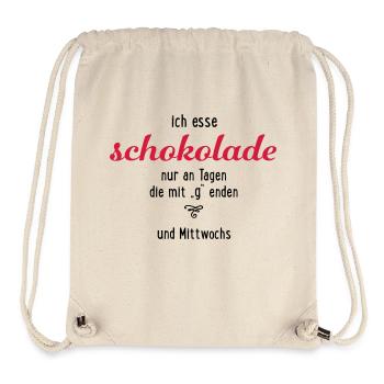 Schokolade - Stanley/Stella recycelter Gym Bag - Naturweiß - Vorne