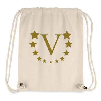 V - Sac à cordon recyclé Stanley/Stella - blanc naturel - Devant