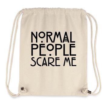 Normal People Scare Me - Sac à cordon recyclé Stanley/Stella - blanc naturel - Devant
