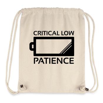Critical Low Patience - Sac à cordon recyclé Stanley/Stella - blanc naturel - Devant