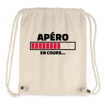 apéro en cours - Sac à cordon recyclé Stanley/Stella - blanc naturel - Devant