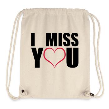I miss you geschenk - Stanley/Stella recycelter Gym Bag - Naturweiß - Vorne