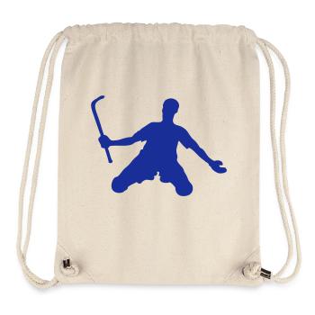 Rink Hockey Silhouette player4 - Stanley/Stella Recycled Gym Bag - natural - Front