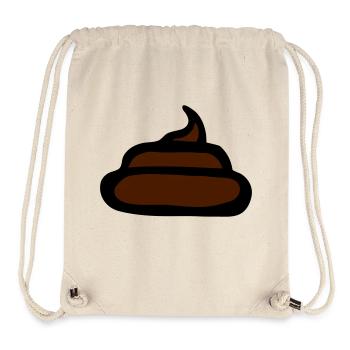merde poo poop shit crap fun design - Sac à cordon recyclé Stanley/Stella - blanc naturel - Devant