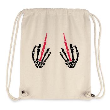 middle fingers - Stanley/Stella recycelter Gym Bag - Naturweiß - Vorne
