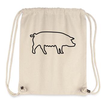 schwein - Stanley/Stella recycelter Gym Bag - Naturweiß - Vorne