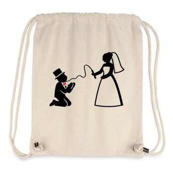 Newlyweds Married Couple Whip Wedding - Stanley/Stella Recycled Gym Bag - natural - Front
