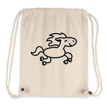 Pferd springt - line - Stanley/Stella recycelter Gym Bag - Naturweiß - Vorne