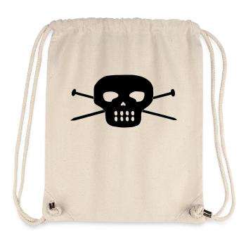 Knit Skull - Stanley/Stella recycelter Gym Bag - Naturweiß - Vorne