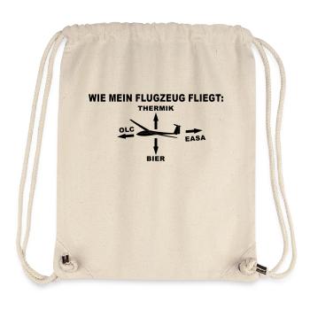 segelflugzeug segelflieger Geschenk Kräfte - Stanley/Stella recycelter Gym Bag - Naturweiß - Vorne