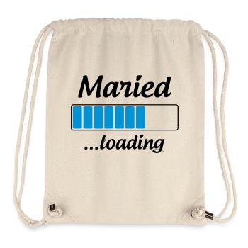 Maried ...loading - Wedding - Stanley/Stella recycelter Gym Bag - Naturweiß - Vorne