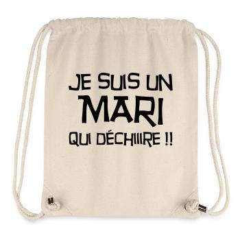 Marriage Wedding Husband Mari Love Mariage Ehemann - Stanley/Stella Recycled Gym Bag - natural - Front
