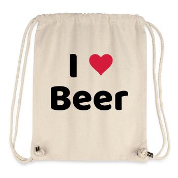 I LOVE BEER - Tolles Design für Bierliebhaber!! - Stanley/Stella recycelter Gym Bag - Naturweiß - Vorne