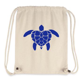 Water Turtle Heart Symbol Love Tank Logo - Stanley/Stella Recycled Gym Bag - natural - Front