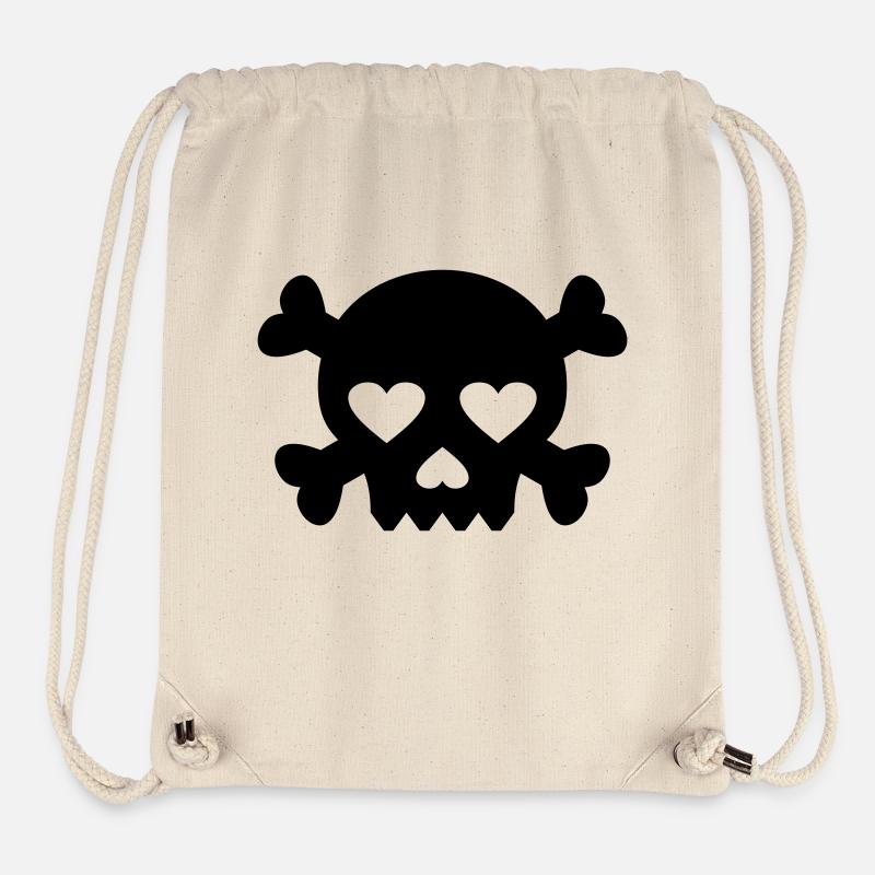 heartskull - Stanley/Stella recycelter Gym Bag - Naturweiß
