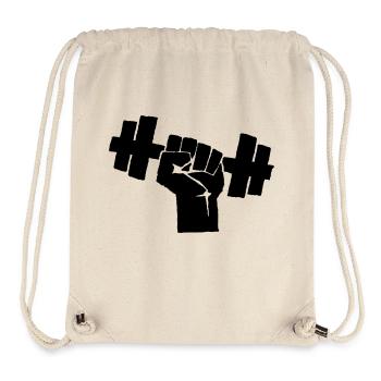 POIDS de formation de culturisme soulever des - Sac à cordon recyclé Stanley/Stella - blanc naturel - Devant