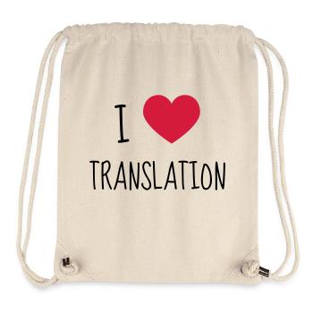 traducteur / traduction / traductrice / traduire - Sac à cordon recyclé Stanley/Stella - blanc naturel - Devant