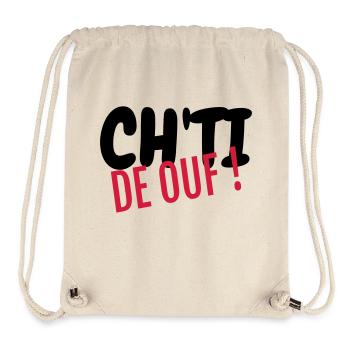 Ch'ti / Nord / Chti / Ch'ti mi / Nordiste - Sac à cordon recyclé Stanley/Stella - blanc naturel - Devant
