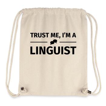 Trust me I'm a Linguist - Sac à cordon recyclé Stanley/Stella - blanc naturel - Devant