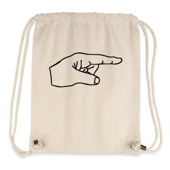 index finger hand finger tip - Stanley/Stella Recycled Gym Bag - natural - Front