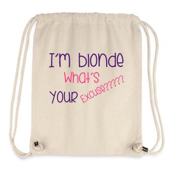 I'm Blonde - Stanley/Stella recycelter Gym Bag - Naturweiß - Vorne